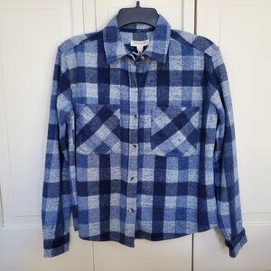Beachlunchlounge Blue Plaid Shacket XS